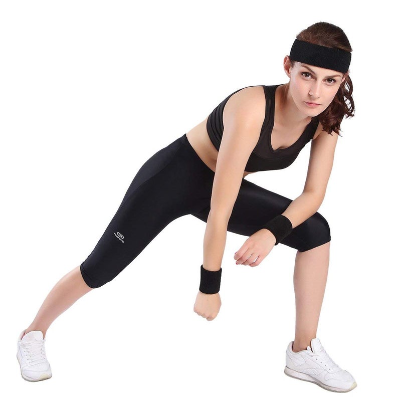 ONUPGO Sweatband Headbands for Men & Women -12PCS Sports Headbands Moisture Wicking Athletic Cotton Terry Cloth Head Band 7.88" x 2.16" - Image 5